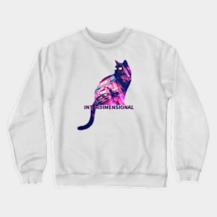 INTERDIMENSIONAL Cat #4 Light Colors Crewneck Sweatshirt